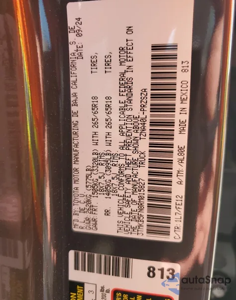 2024 Toyota Tacoma Double Cab из США, поврежденный, VIN 3TMKB5FN8RM015827